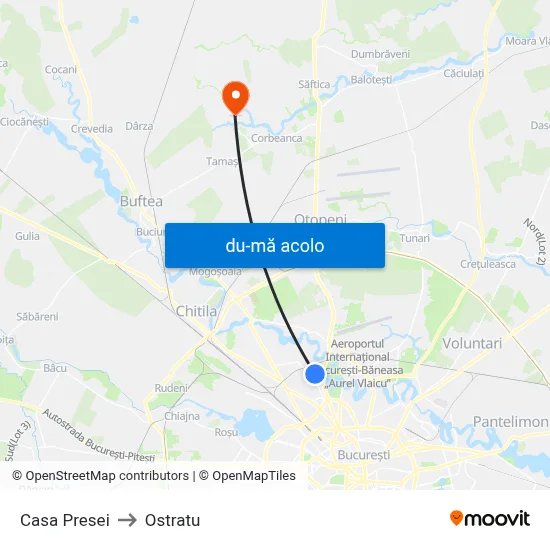 Harta de Casa Presei către Ostratu