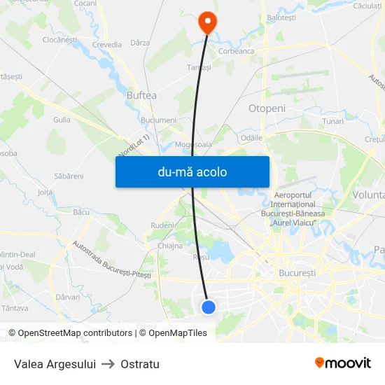 Harta de Valea Argesului către Ostratu