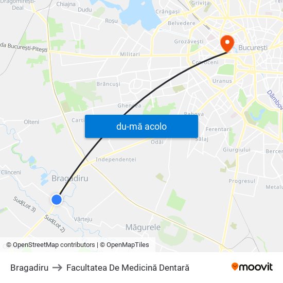Harta de Bragadiru către Facultatea De Medicină Dentară