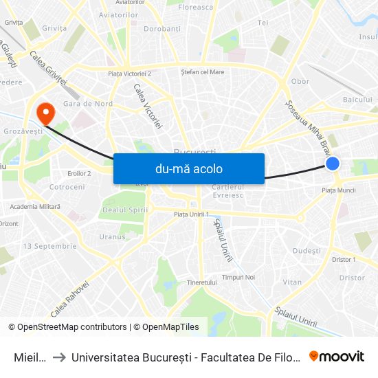 Harta de Mieilor către Universitatea București - Facultatea De Filosofie