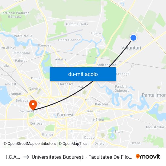 Harta de I.C.A.S. către Universitatea București - Facultatea De Filosofie