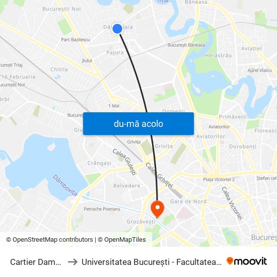 Harta de Cartier Damaroaia către Universitatea București - Facultatea De Filosofie