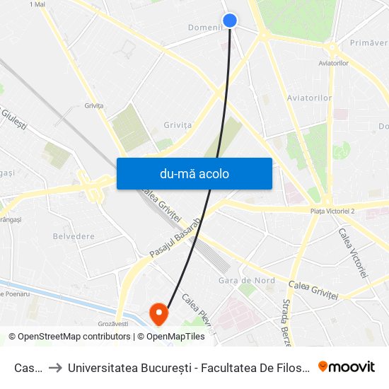 Harta de Casin către Universitatea București - Facultatea De Filosofie