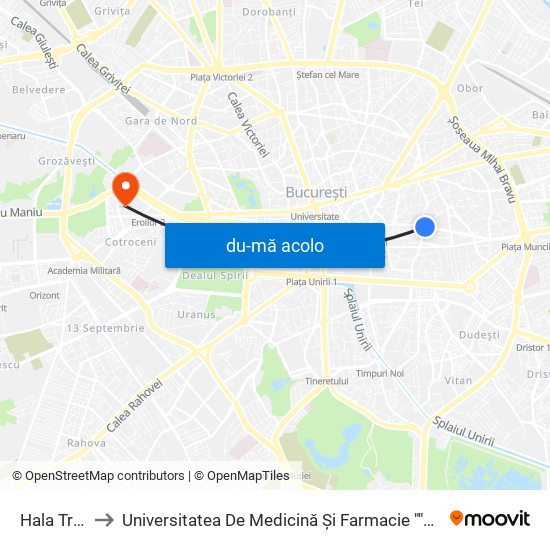 Harta de Hala Traian către Universitatea De Medicină Și Farmacie ""Carol Davila""