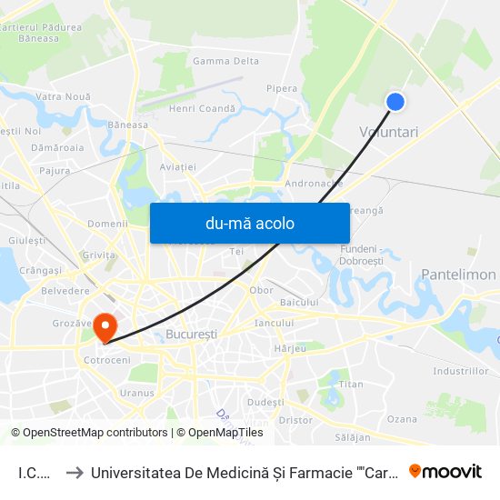 Harta de I.C.A.S. către Universitatea De Medicină Și Farmacie ""Carol Davila""