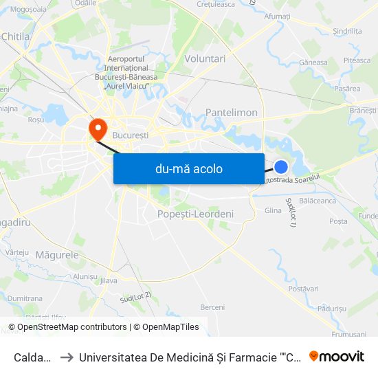 Harta de Caldararu către Universitatea De Medicină Și Farmacie ""Carol Davila""