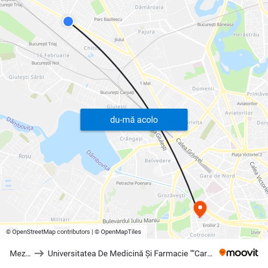Harta de Mezes către Universitatea De Medicină Și Farmacie ""Carol Davila""