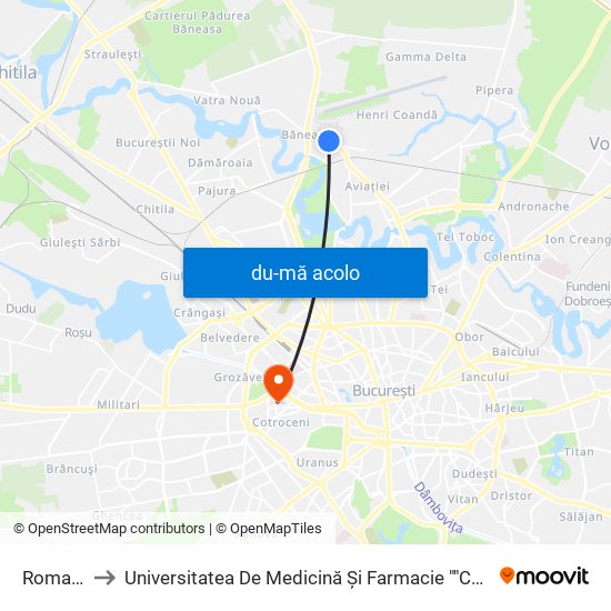 Harta de Romaero către Universitatea De Medicină Și Farmacie ""Carol Davila""