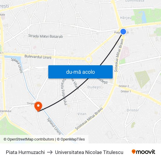Harta de Piata Hurmuzachi către Universitatea Nicolae Titulescu