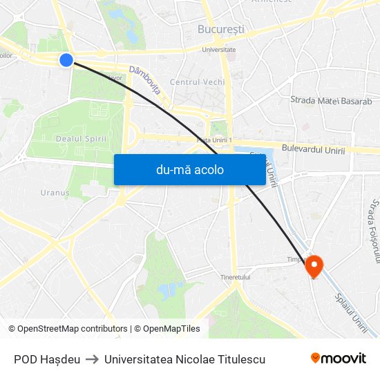 Harta de POD Hașdeu către Universitatea Nicolae Titulescu
