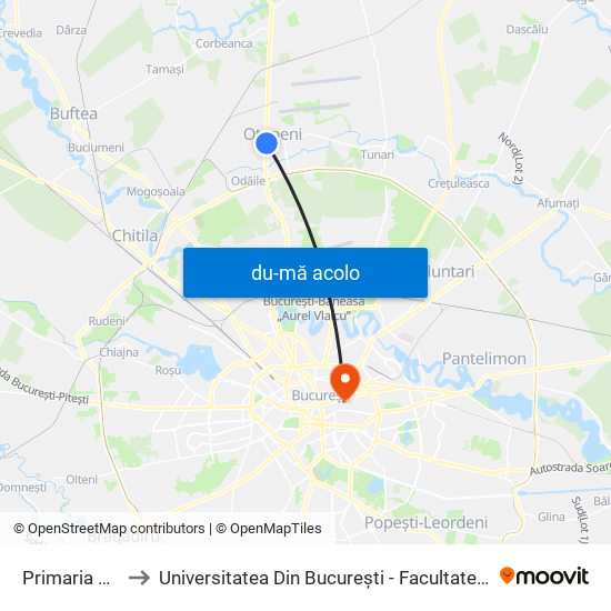 Harta de Primaria Otopeni către Universitatea Din București - Facultatea De Științe Politice