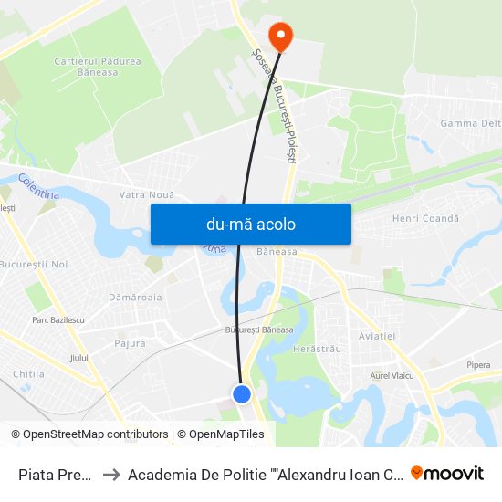 Harta de Piata Presei către Academia De Politie ""Alexandru Ioan Cuza""