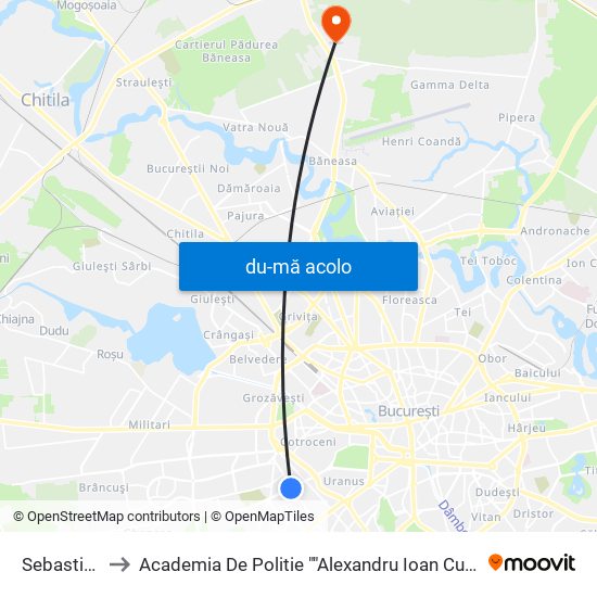 Harta de Sebastian către Academia De Politie ""Alexandru Ioan Cuza""