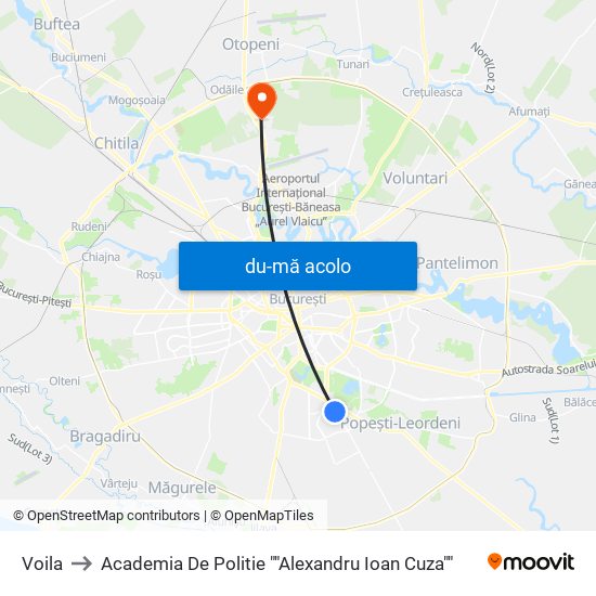 Harta de Voila către Academia De Politie ""Alexandru Ioan Cuza""