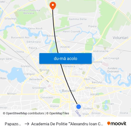 Harta de Papazoglu către Academia De Politie ""Alexandru Ioan Cuza""