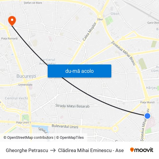 Harta de Gheorghe Petrascu către Clădirea Mihai Eminescu - Ase