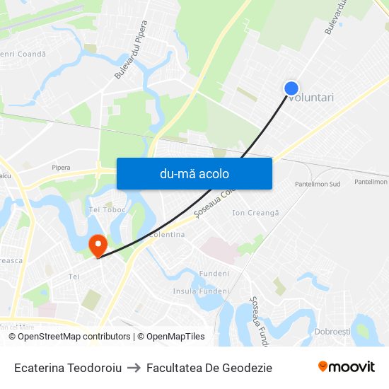 Harta de Ecaterina Teodoroiu către Facultatea De Geodezie