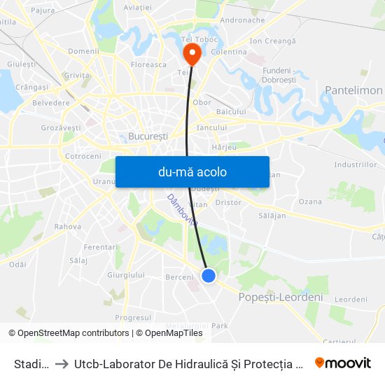 Harta de Stadion către Utcb-Laborator De Hidraulică Și Protecția Mediului