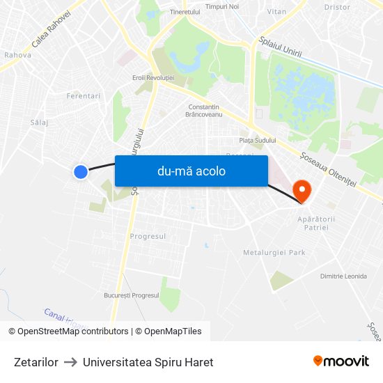 Harta de Zetarilor către Universitatea Spiru Haret