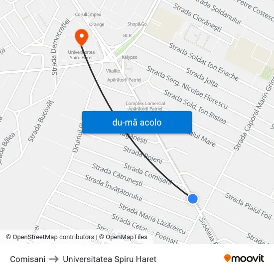 Harta de Comisani către Universitatea Spiru Haret