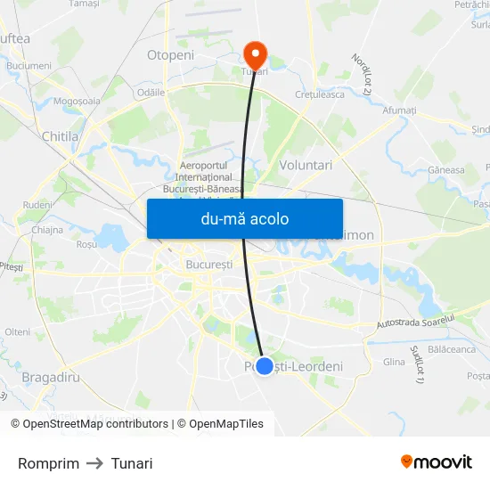 Harta de Romprim către Tunari