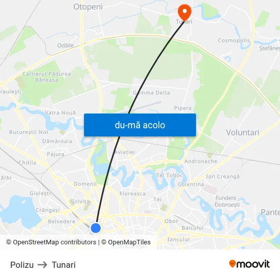 Harta de Polizu către Tunari