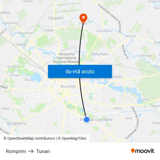 Harta de Romprim către Tunari