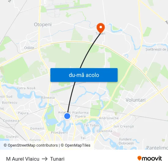 Harta de M Aurel Vlaicu către Tunari