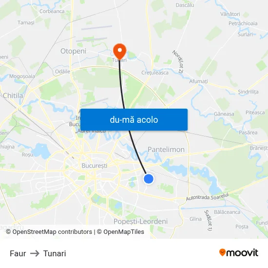 Harta de Faur către Tunari