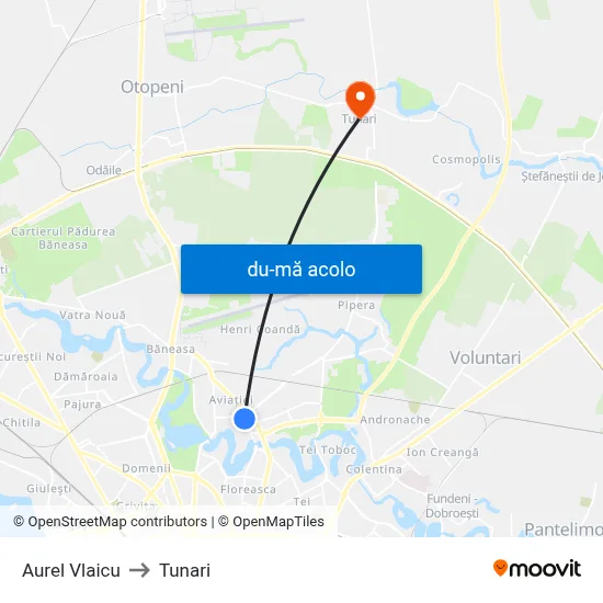 Harta de Aurel Vlaicu către Tunari