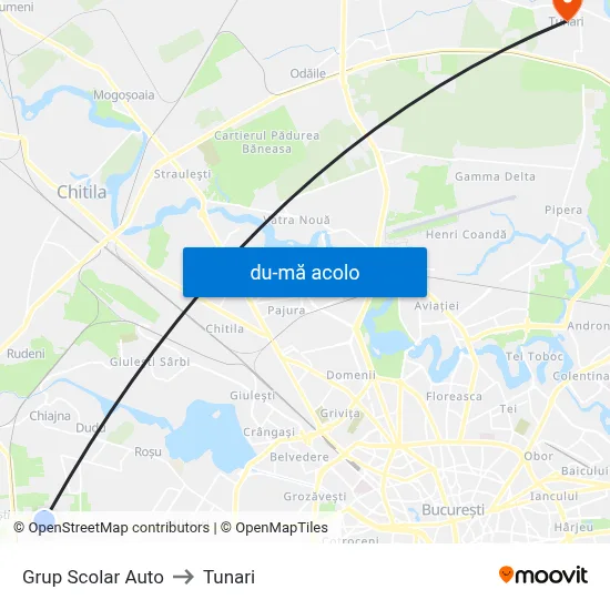 Harta de Grup Scolar Auto către Tunari