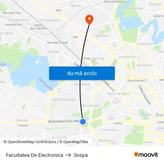 Harta de Facultatea De Electronica către Snspa