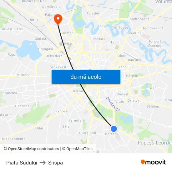 Harta de Piata Sudului către Snspa