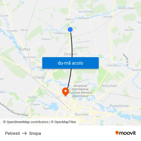 Harta de Petresti către Snspa