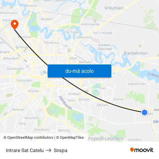 Harta de Intrare Sat Catelu către Snspa