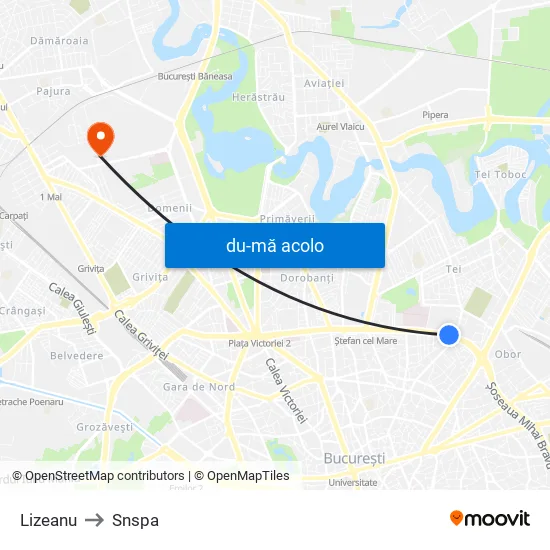 Harta de Lizeanu către Snspa