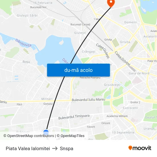 Harta de Piata Valea Ialomitei către Snspa