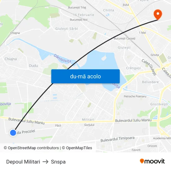 Harta de Depoul Militari către Snspa