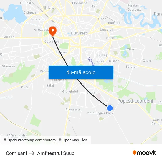 Harta de Comisani către Amfiteatrul Suub