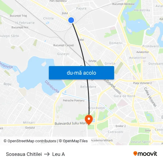 Harta de Soseaua Chitilei către Leu A