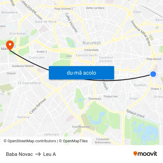 Harta de Baba Novac către Leu A