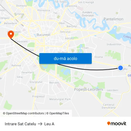 Harta de Intrare Sat Catelu către Leu A