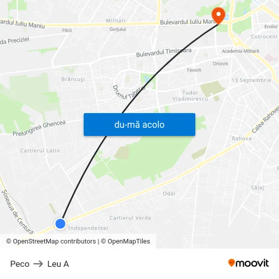 Harta de Peco către Leu A