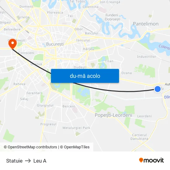 Harta de Statuie către Leu A