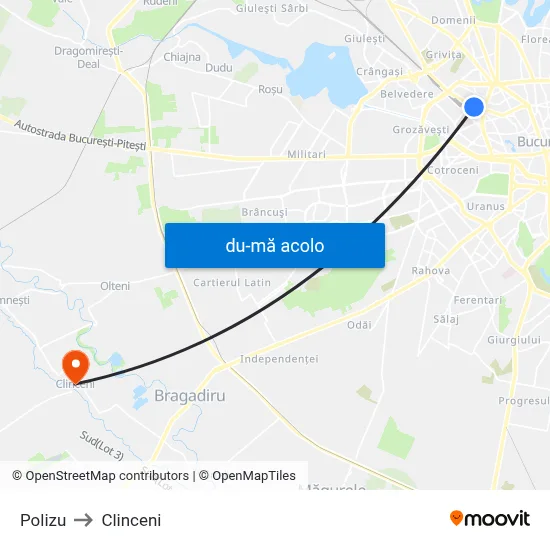 Harta de Polizu către Clinceni