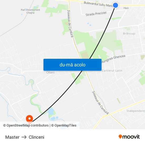 Harta de Master către Clinceni