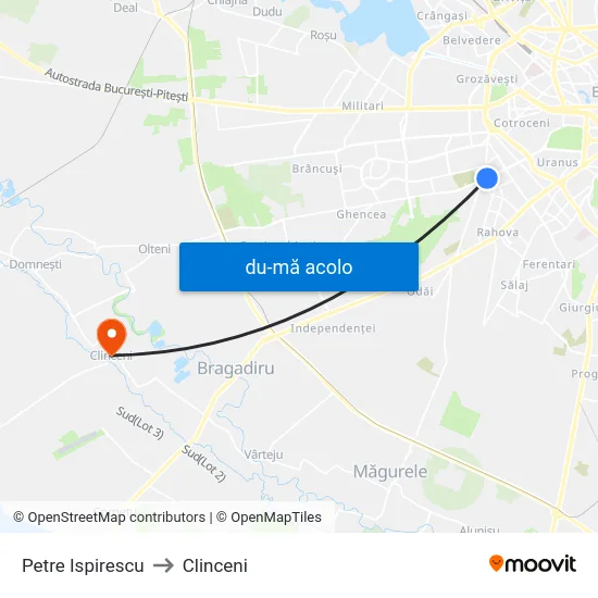 Harta de Petre Ispirescu către Clinceni