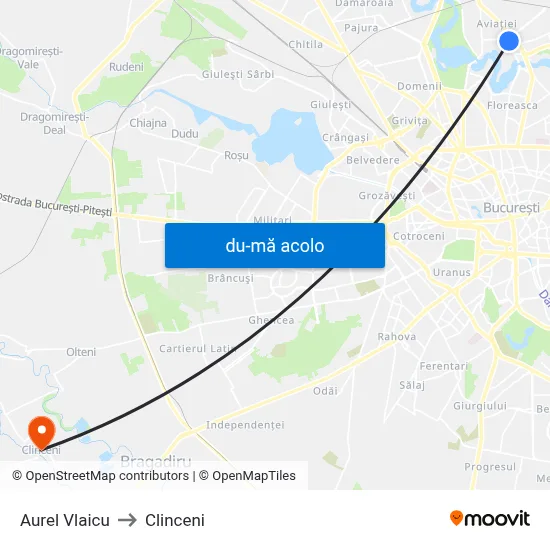 Harta de Aurel Vlaicu către Clinceni