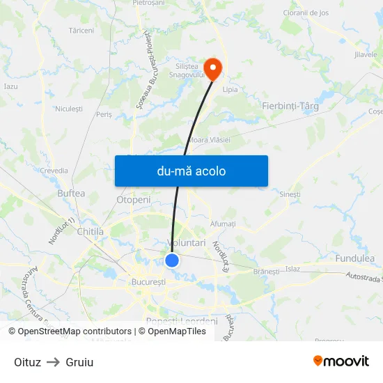 Harta de Oituz către Gruiu