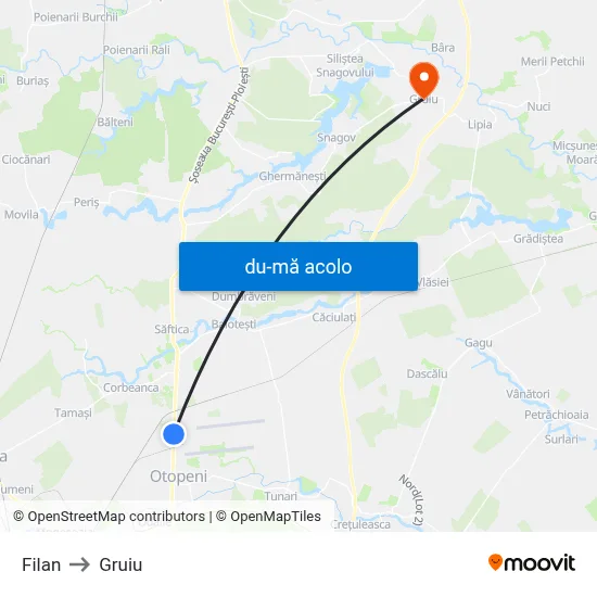 Harta de Filan către Gruiu